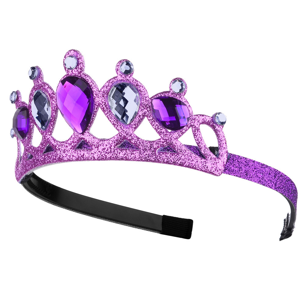 Hot Cross-border Headband Crown Tinker Bell Princess Rhinestone Hair Crown Party Headwear Prince Hair Crown