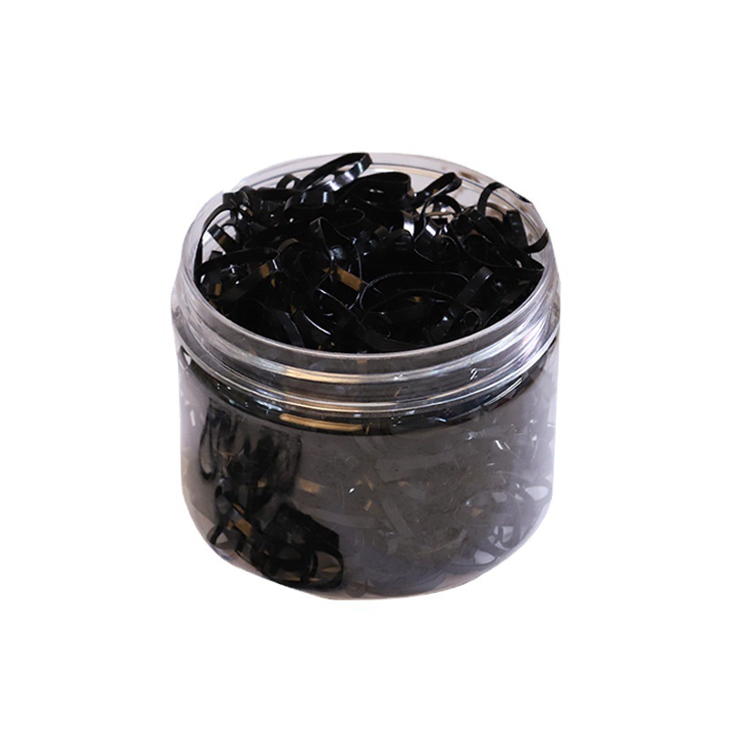 Disposable rubber band canned children's leather band color hair band thickened thick black adult women's hair tie small rubber ring