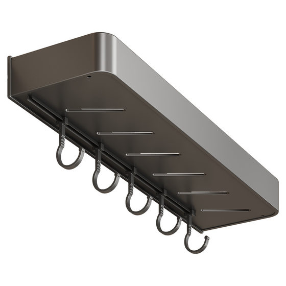 Gun Ash Kitchen Storage Rack Punch-Free Wall-Mounted Condiment Multifunctional Knife Holder Cutting Board Drain Storage Seasoning Rack