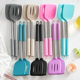 Amazon hot sale 430 stainless steel hollow handle silicone kitchenware two-piece kitchen spatula spatula 2-piece set