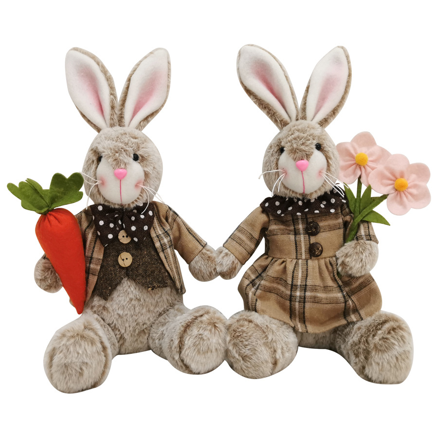 Easter bunny Easter Brown Bunny party beautiful decoration Spring room desktop decoration