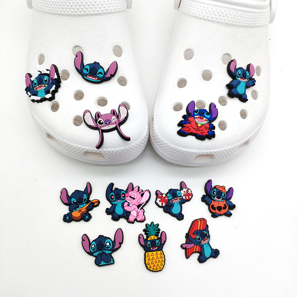 [Stitch series] cute hole shoes accessories cartoon diy shoes flower shoe buckle garden shoes accessories buckle