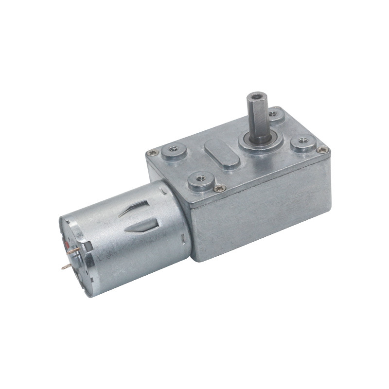 JGY370 high torque motor self-locking power wheel turbine worm 24v DC gear motor 12V low speed motor
