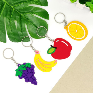 2022 a variety of fruit key chain three-dimensional soft rubber trinkets kindergarten friends men's and women's gifts spot wholesale