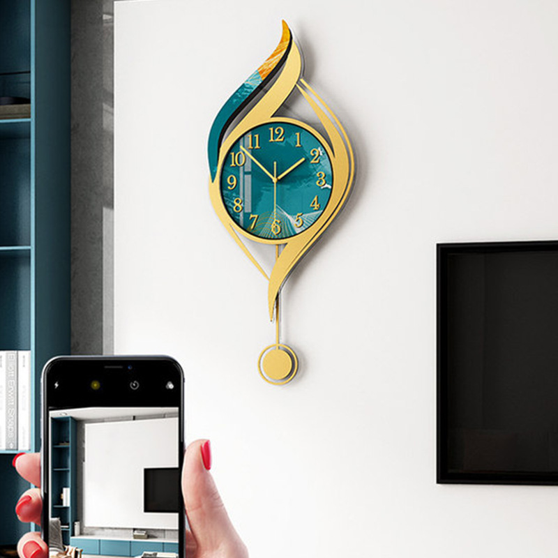 Source manufacturers clock wall clock living room high-end feeling network popular creative luxury wall stickers clock home office mute wall clock