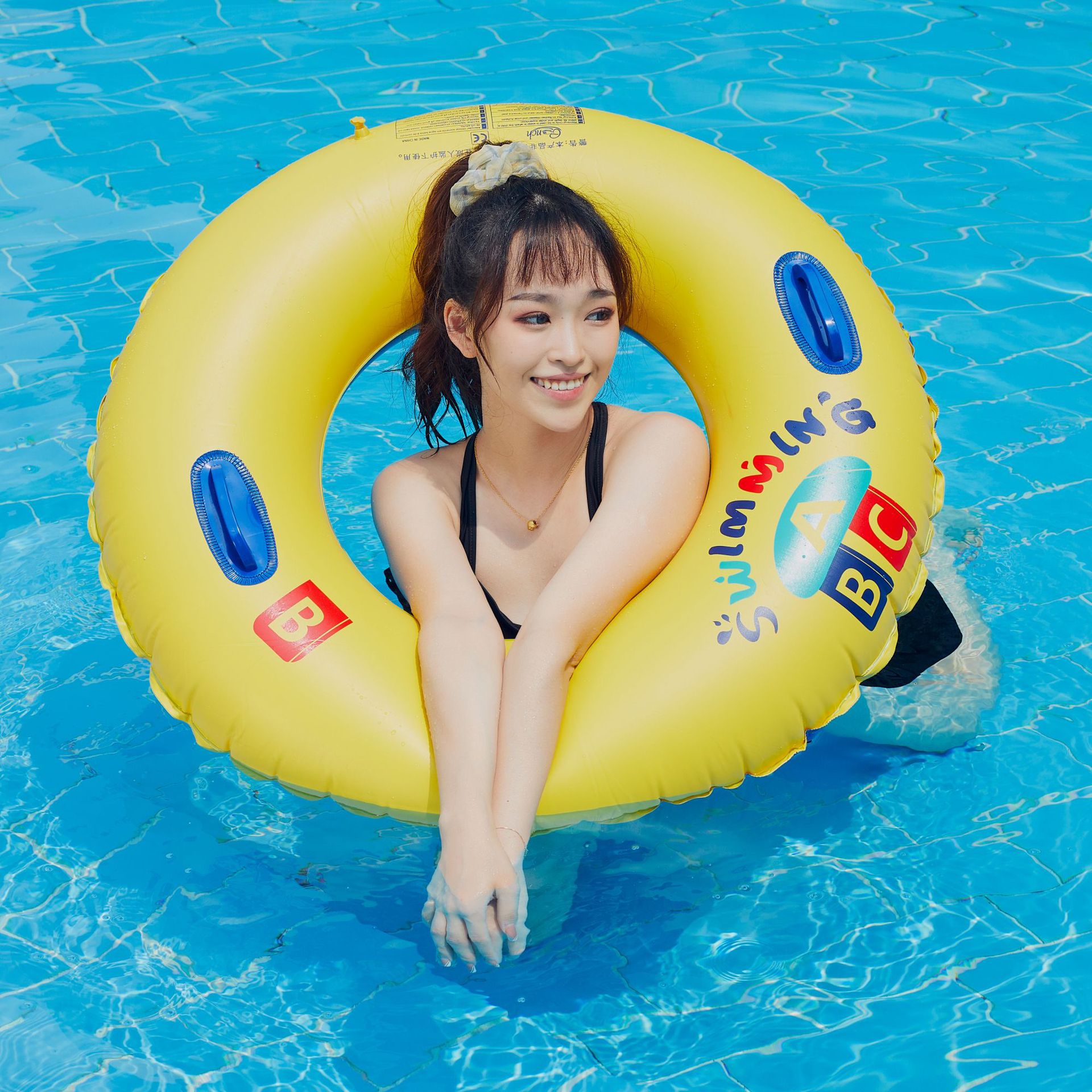 Factory wholesale quality color box ABC ring inflatable swimming ring adult baby armpit lifebuoy extra thick swimming ring