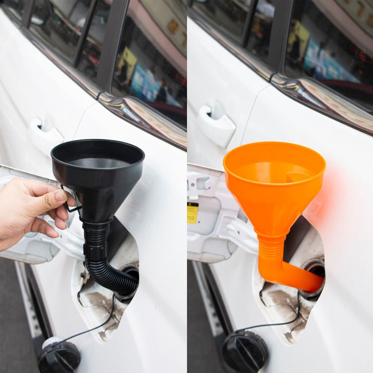 Factory direct supply car refueling funnel hand-free plastic funnel with filter screen motorcycle oil thickening funnel