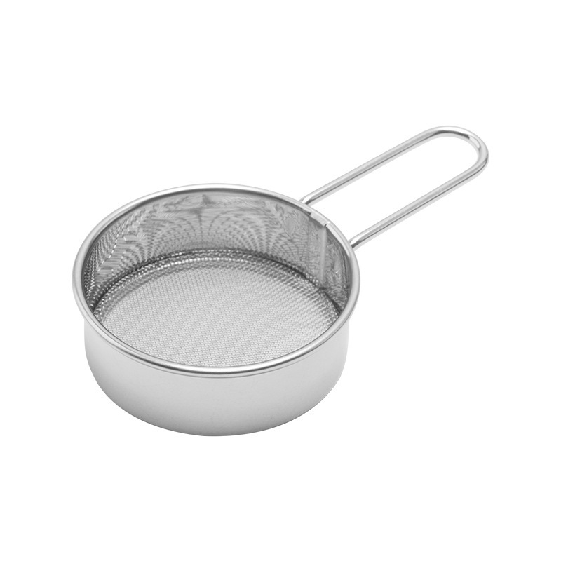 304 stainless steel flour sieve household superfine powder filter screen baking handheld sugar powder sieve kitchen tools wholesale