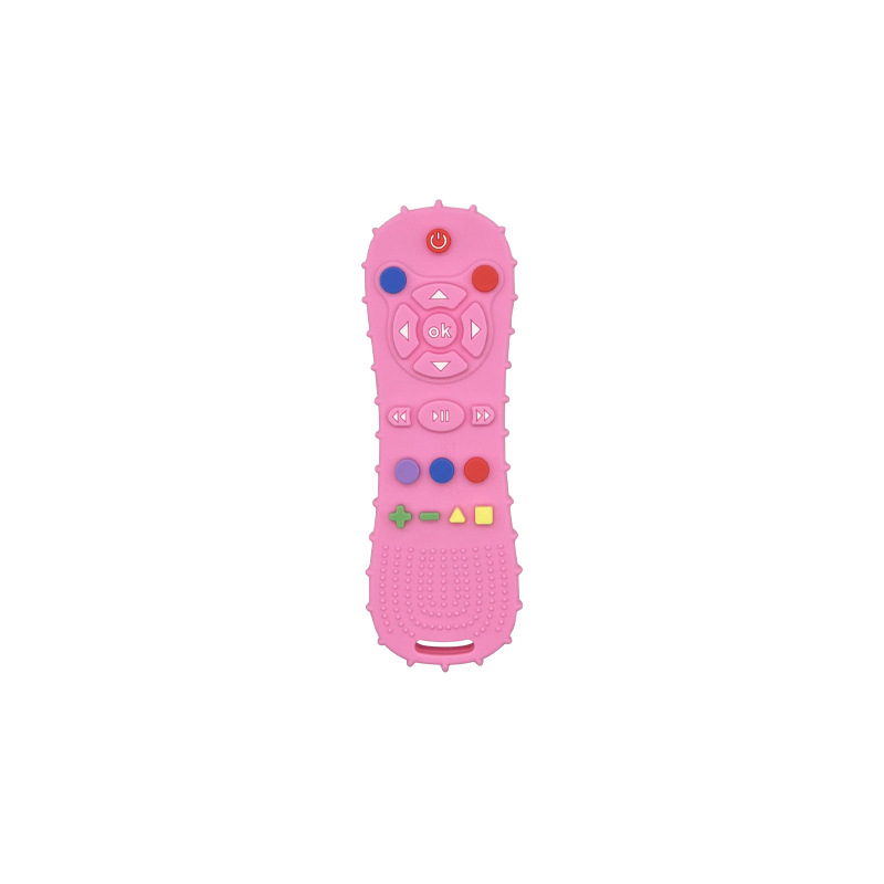 Cross-border New Baby Gum Anti-eating Hand Grinding Stick Baby Gum Food Grade Silicone Remote Control Gum Toy