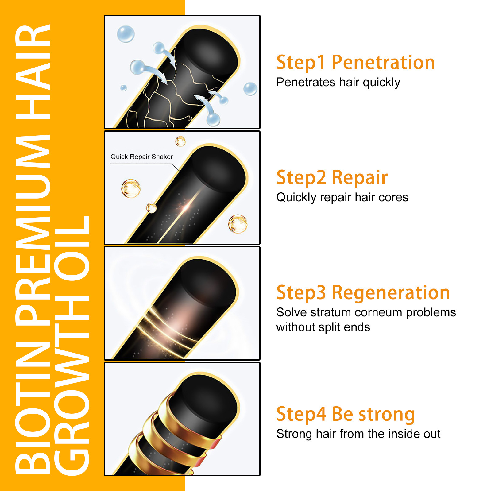 EELHOE biotin hair dense hair spray repair hair nourishing hair care hair strengthening hair strengthening anti-hair loss root spray