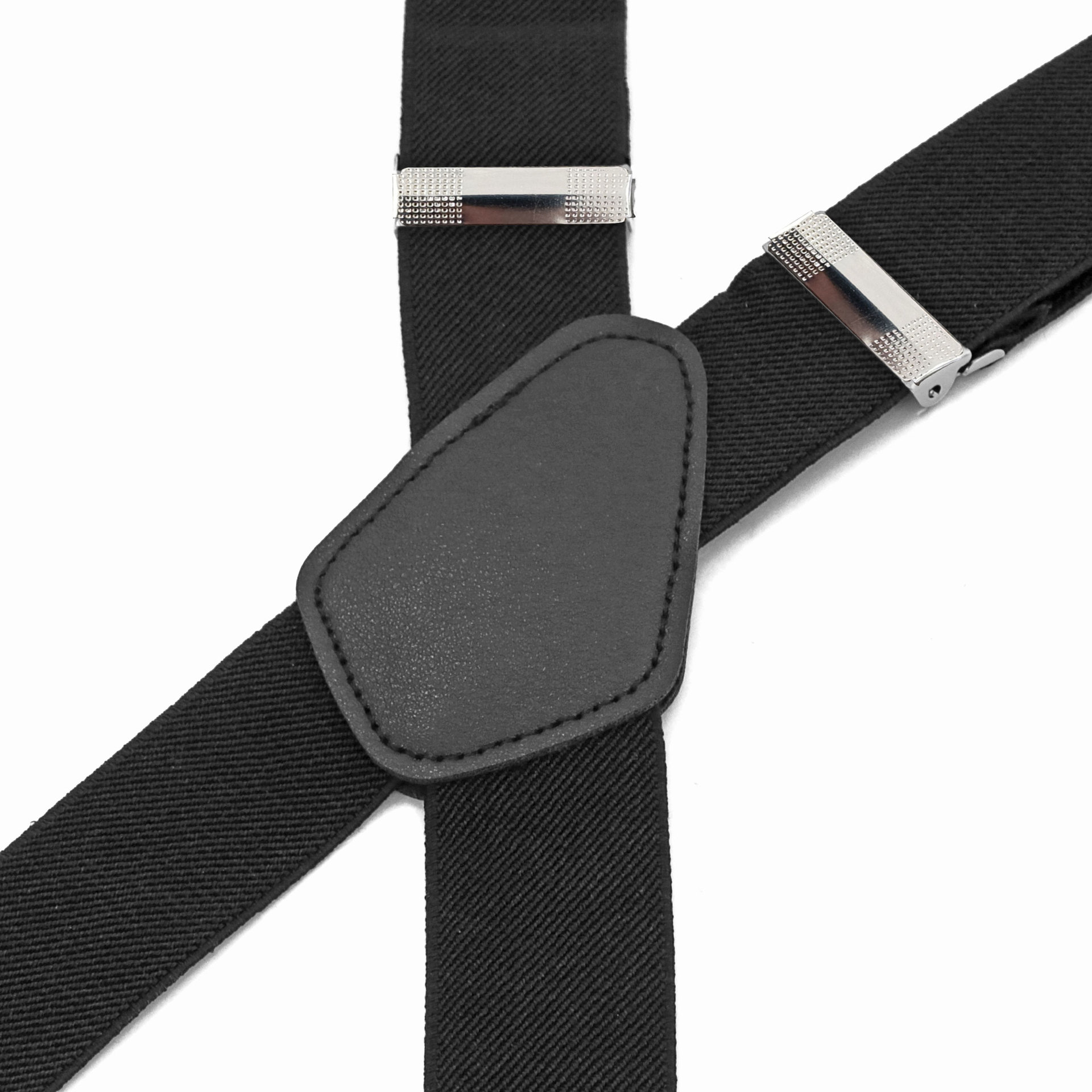 Men's x-shaped suit strap adult Black Fashion 4-clip cross suspenders factory wholesale