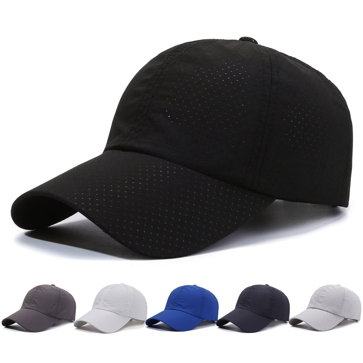 Wholesale summer hat men's quick-drying baseball cap mesh breathable sunscreen women's sunshade hat can be printed logo