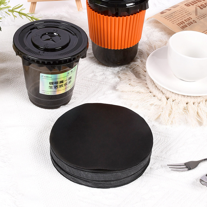 Yadu milk tea disposable leak-proof paper black special sealing film silicone oil paper drink coffee takeaway spill-proof pad paper