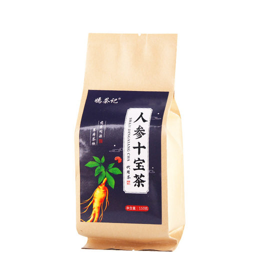 Ginseng Ten Treasure Tea Ginseng Polysemine Mulberry Men's Kidney Five Treasure Tea Bags Wholesale Herbal Tea Source Factory