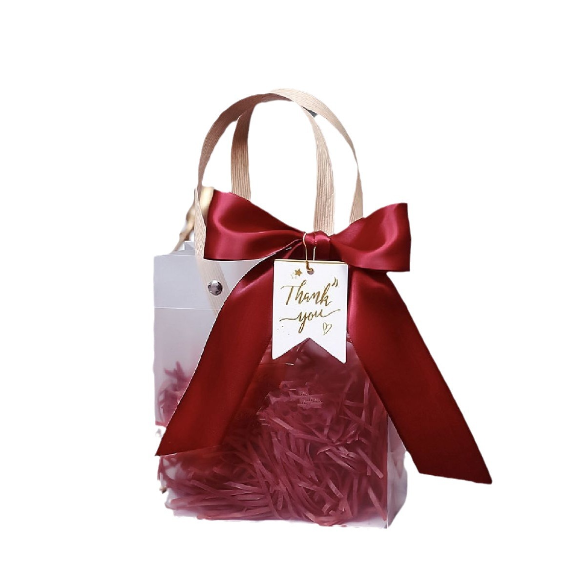 Kindergarten Children's Birthday Gift Bag Christmas High-grade PVC Handbag Transparent Graduation Gift Bag