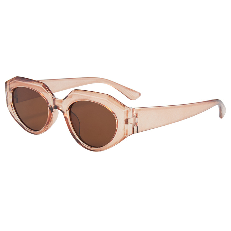 2023 cross-border polygon sunglasses hip-hop cat-eye sunglasses European and American sunglasses sunglasses