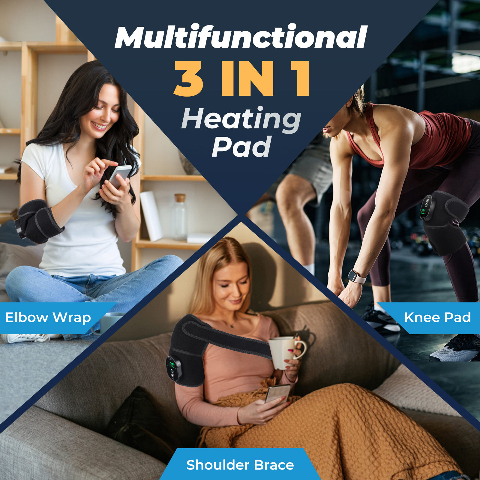 Cross-border supply of heated diving material shoulder pads knee pads for men and women old cold legs warm leg pads joint heated knee pads massage