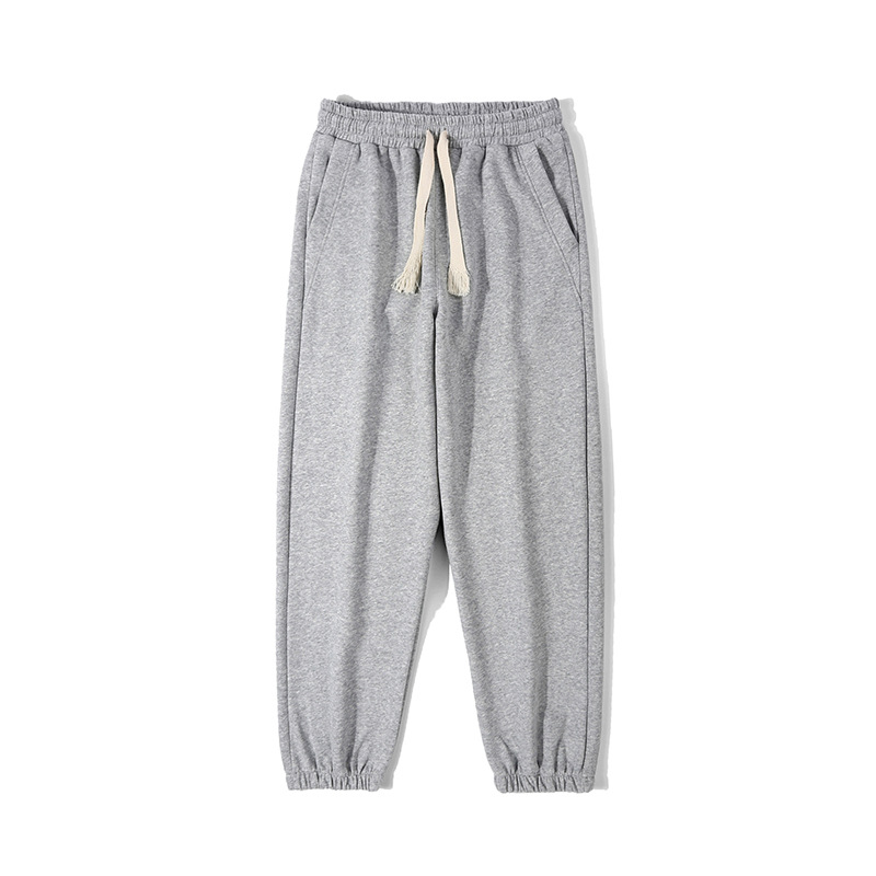 Han Haipeng Yun Japanese men's fashion brand solid color ankle-tied sweatpants Men's High Street straight pants men's casual sports pants