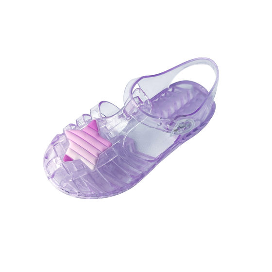 Europe and the United States new summer men's and women's small and medium-sized children's hole shoes covered jelly baby Roman Rainbow Five-pointed star sandals