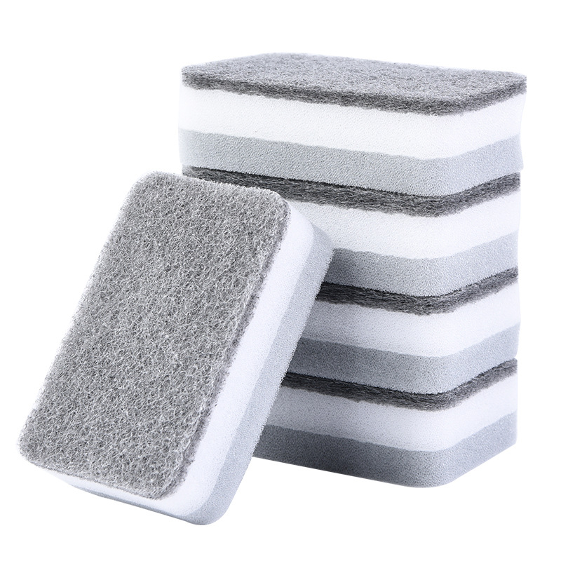 Sponge wipe thick gray dish washing sponge kitchen household cleaning sponge dishwashing cloth cloth wholesale
