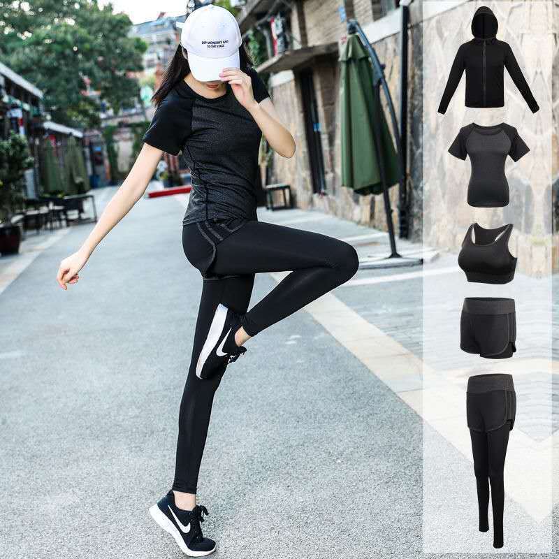 Sports Suit Women's Summer Gym Yoga Suit 2021 New Professional Morning Running Walking Clothes Spring and Autumn Yoga Internet Hot Quick Drying