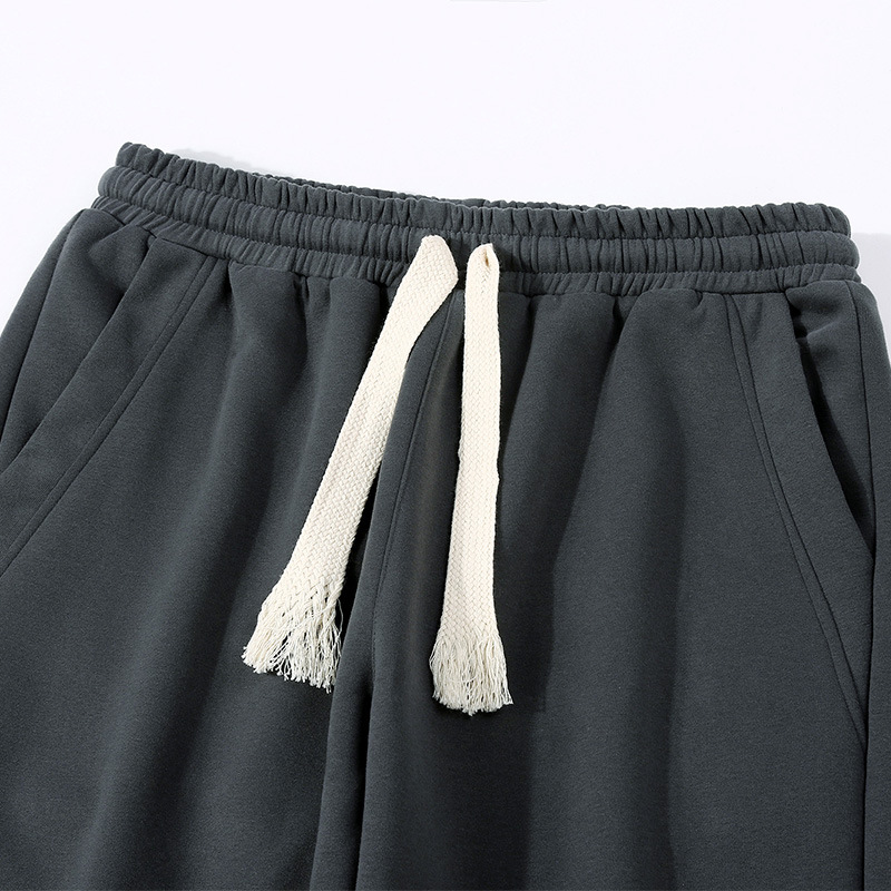 Han Haipeng Yun Japanese men's fashion brand solid color ankle-tied sweatpants Men's High Street straight pants men's casual sports pants