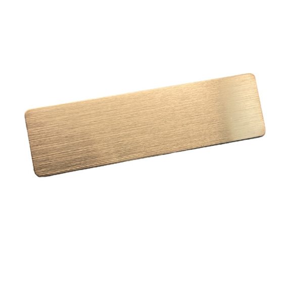 Stainless Steel badge brushed blank material beauty salon metal name brand work number plate integrated pin magnet work Plate