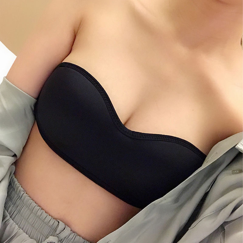 Original quality strapless underwear women's top-up bra without steel rims summer thin push-up tube top invisible bra