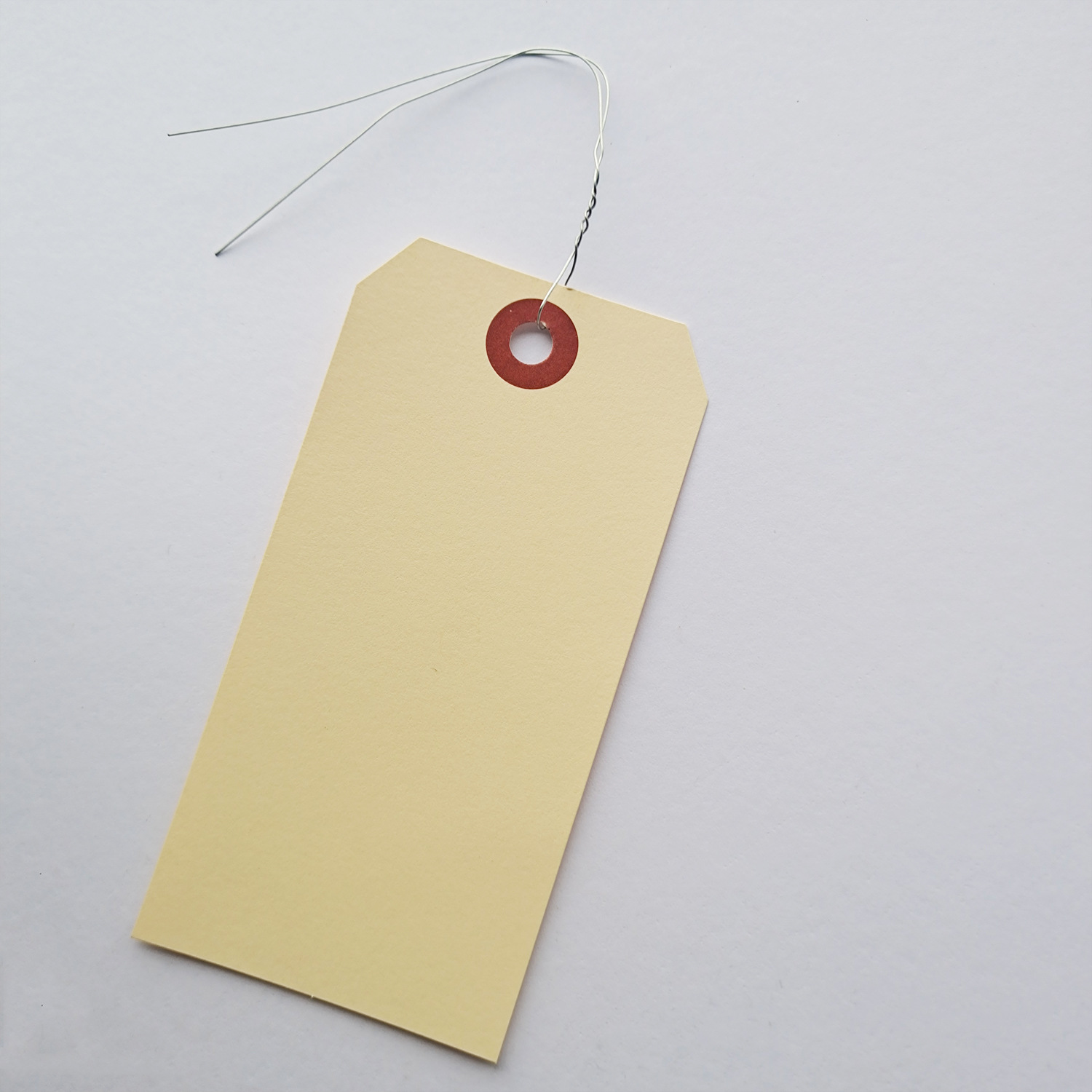 Factory Direct sales Manila tag environmental protection paper hanging card printing reinforcement ring with iron wire price label can add LOGO