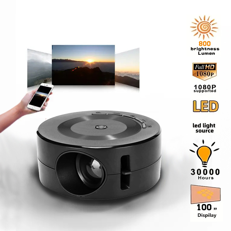 Portable Projector home theater 1080p Android smart HD 4K home wireless projector cross-border version