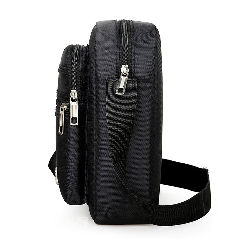 Summer Vertical Men's Shoulder Bag Multi-Layer Zipper Pocket Money Collection Business Change Bag Foreign Trade Men's Bag Crossbody Backpack