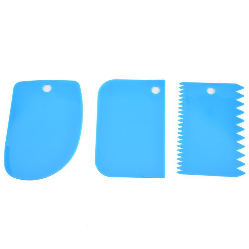 Baking Tools 3 Piece Plastic Cream Scraper Cream Cake Dough Cutter Baking Scraper