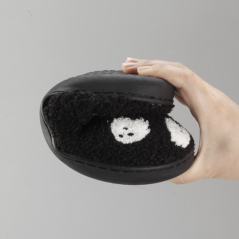 New comfortable home Ghost warm winter cotton slippers couple men and women thick bottom soft sole shoes thickened non-slip cute