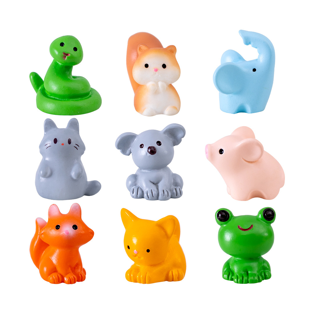 Moss Micro Landscape Creative Cute Small Animal Frog Yellow Duck Doll Decorations Miniature Mini Small Ornaments