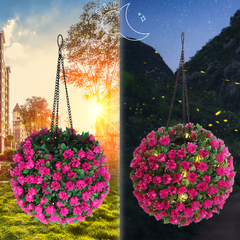 アマゾン屋外別荘花園景観灯シミュレーション鉢植え太陽エネルギー発光led花球草球灯|undefined