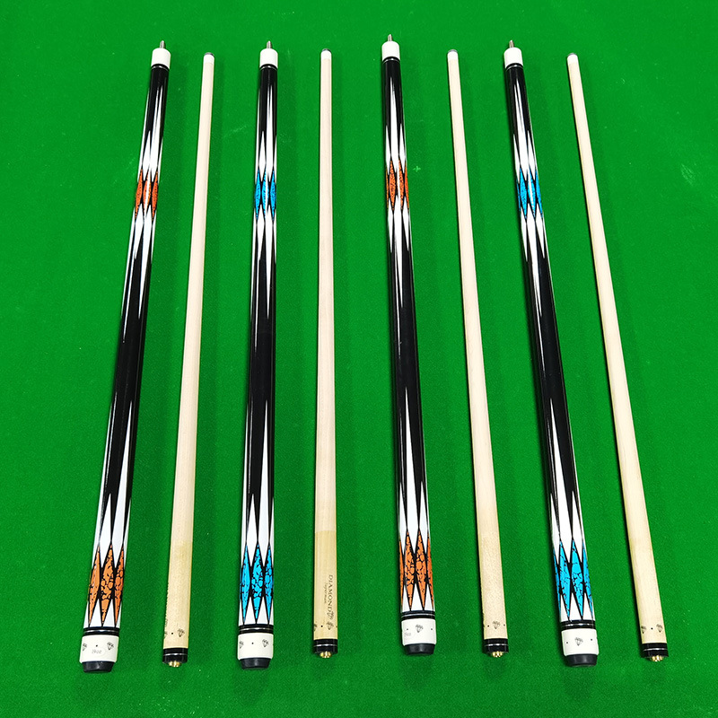 American-style large-head billiard cue 1/2 two-section billiard cue Chinese-style Nine-ball solid wood 57-inch billiard cue