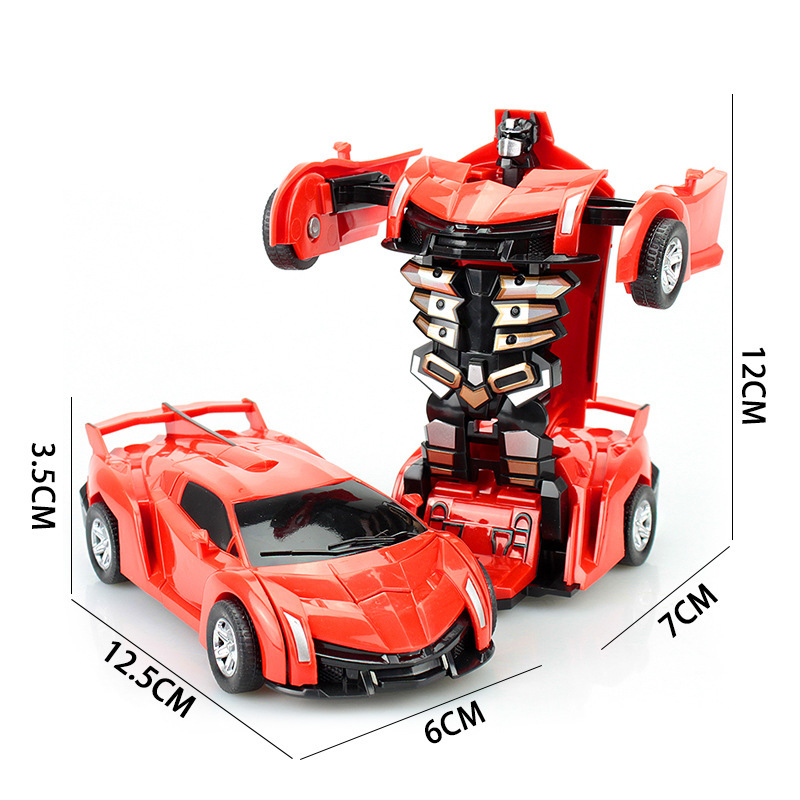 Cross-border collision deformation robot toy Gundam model car children's toy wholesale market stall deformation car