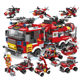 City fire truck building blocks small particles educational toys compatible with Lego Mindy C025 fit Rescue 8 in 1 car