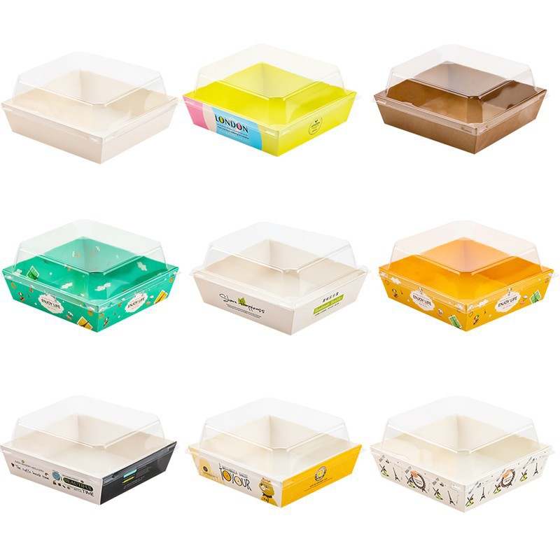 Sandwich packaging box wholesale meat floss small Bei Xue Mei Niang towel cake roll West Point dessert baking cake box