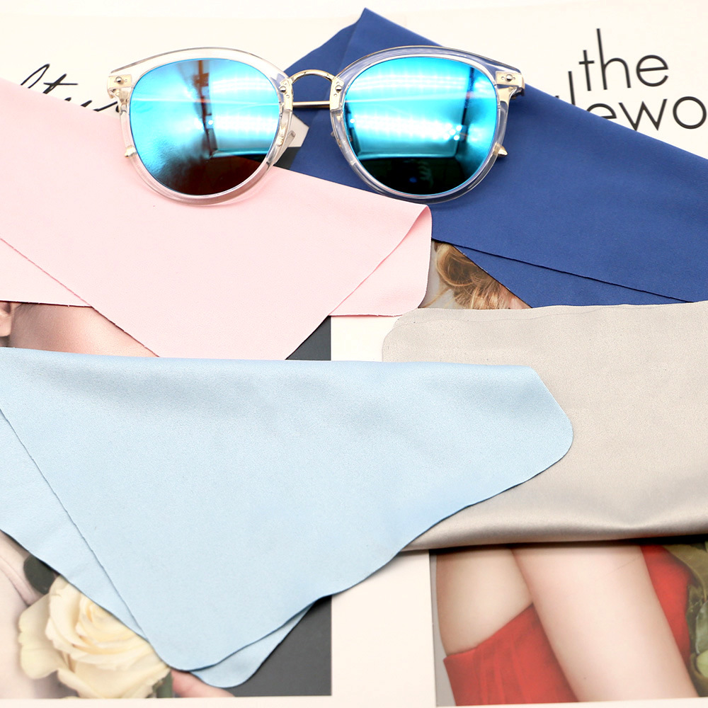 Spot wholesale new microfiber glasses cloth solid color camera lens cleaning cloth wipe table cloth needle a glasses cloth