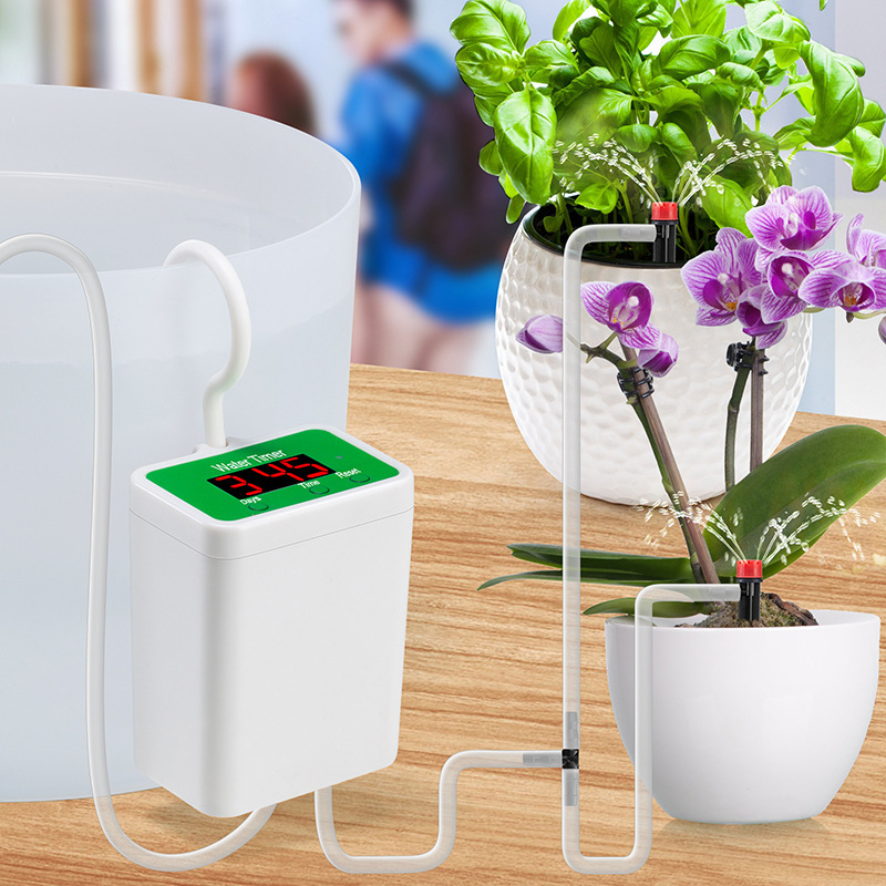 家庭用のスマートな点滴灌漑用の花の滴る水のマシン怠け者の鉢植えの定時は花を育てます。|undefined