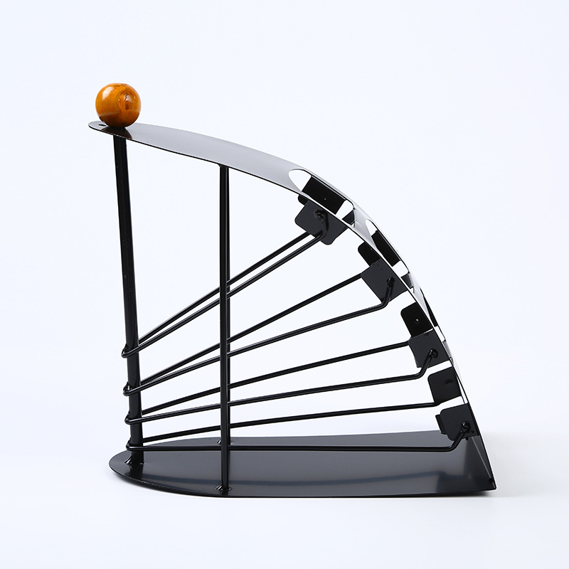 Korean Style Creative Iron Four-compartment Storage Rack Office Desktop Stationery Storage Rack Remote Control Storage Holder