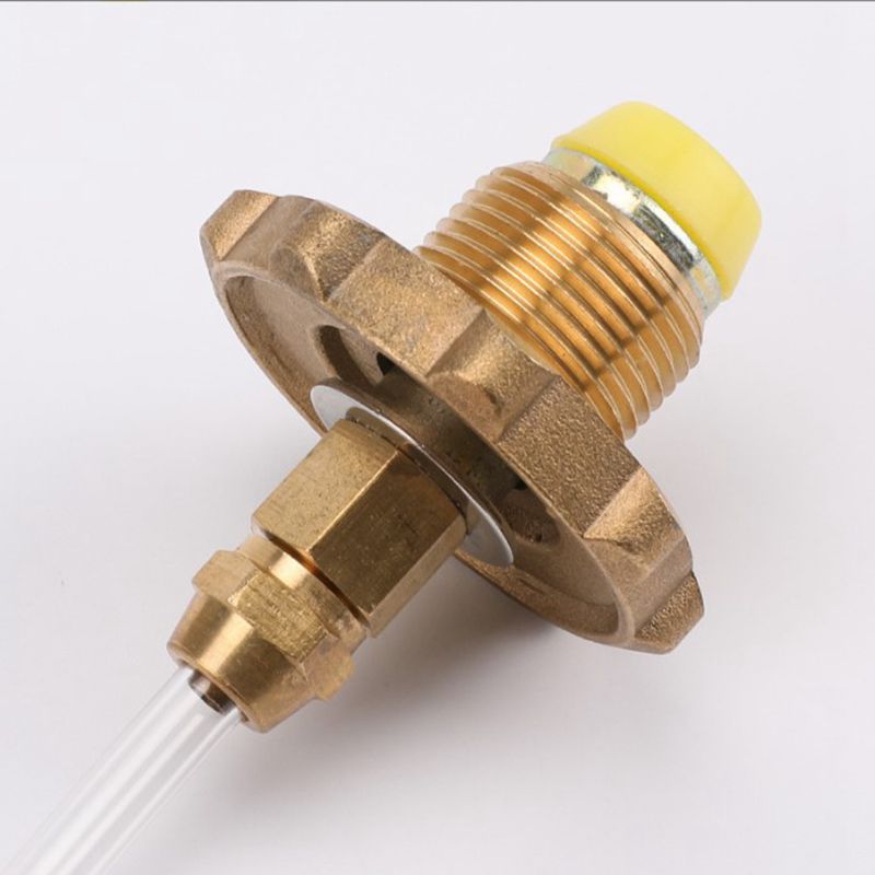 Household liquefied gas charging card type gas tank long flat gas tank charging valve gas bottle outdoor burner charging pipe conversion head