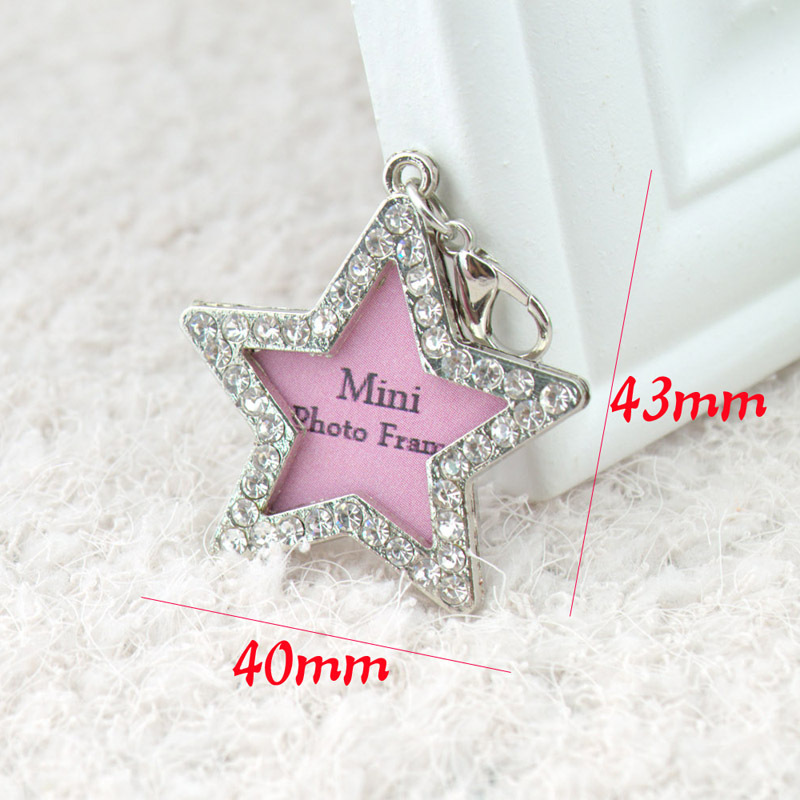 Explosions pet collar jewelry bone love card diamond-encrusted photo frame anti-loss information card handwritten diy cat and dog photos