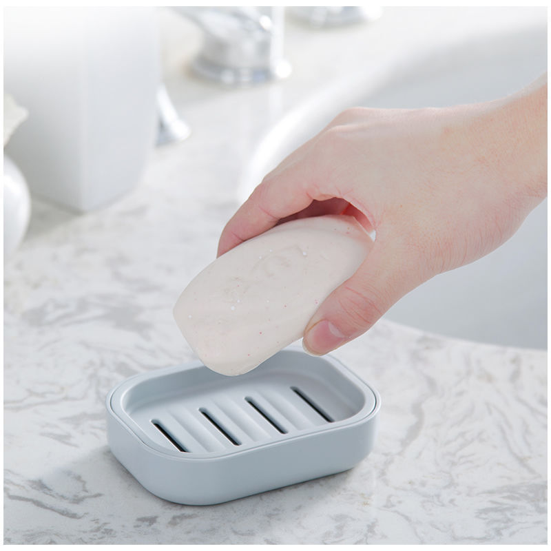 Drying Soap Box Household Toilet Nordic Creative Large Soap Rack with Lid Plastic Simple European-style Double-layer Soap Box