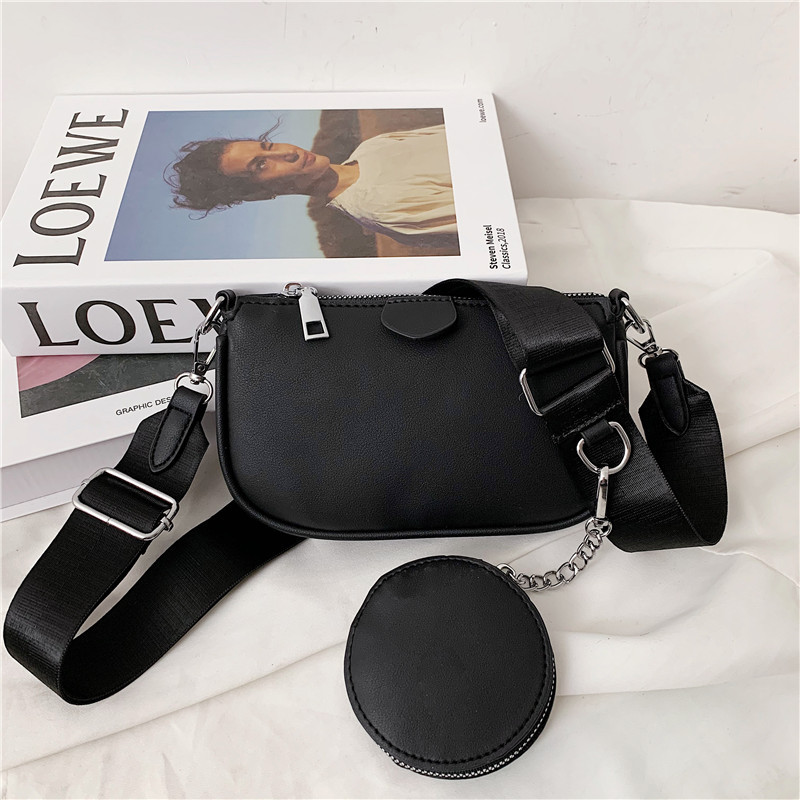 2022 new bag broadband shoulder bag chain small bag crossbody retro versatile Korean style ins Hong Kong style women's bag fashion