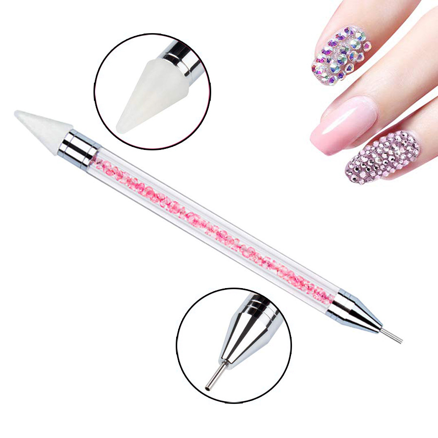 New hot nail jewelry set AB color + full silver flat drill point drill no logo curved tweezers spot