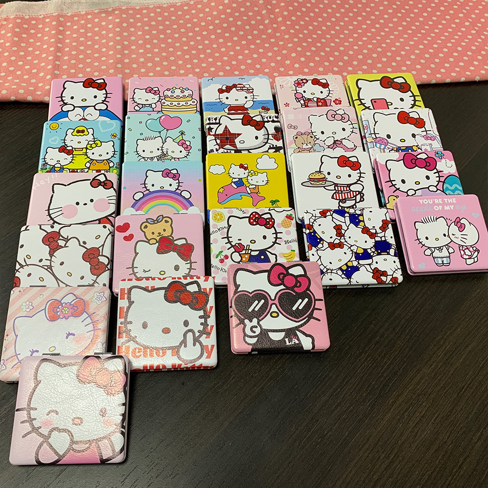 Hello kitty, милое портативное складное зеркало для школьников, котенок, сделано на заказ