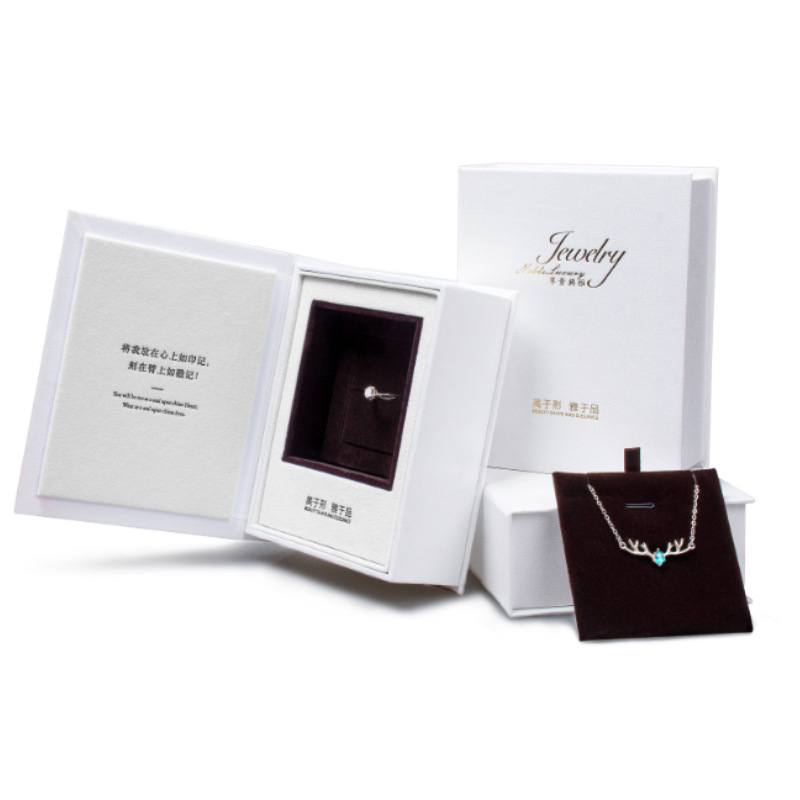 Book Style Jewelry Box Creative Gift Box Diamond Ring Box Earrings Pendant Necklace Earrings Jewelry Packaging Box