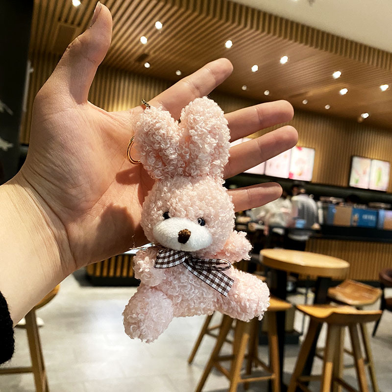 Bear Doll Pendant Plush Doll Lolita Cartoon Keychain Creative Children Commodity Key Chain Wholesale